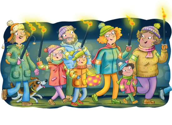 Wandern im Feuerschein